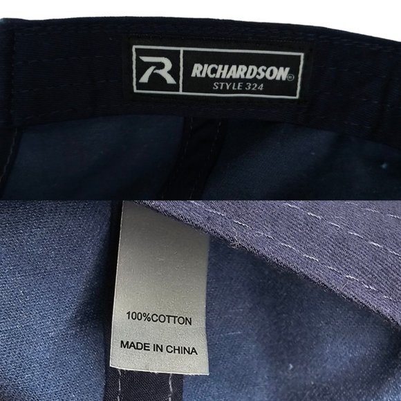 Richardson Eagles Twill Adjustable Tuck Strap Cap Trucker Baseball Hat Retro - Picture 8 of 13